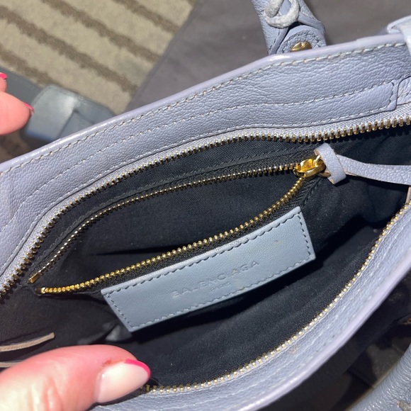 Balenciaga nano city bag in blue and gold hardware - Picture 10 of 11